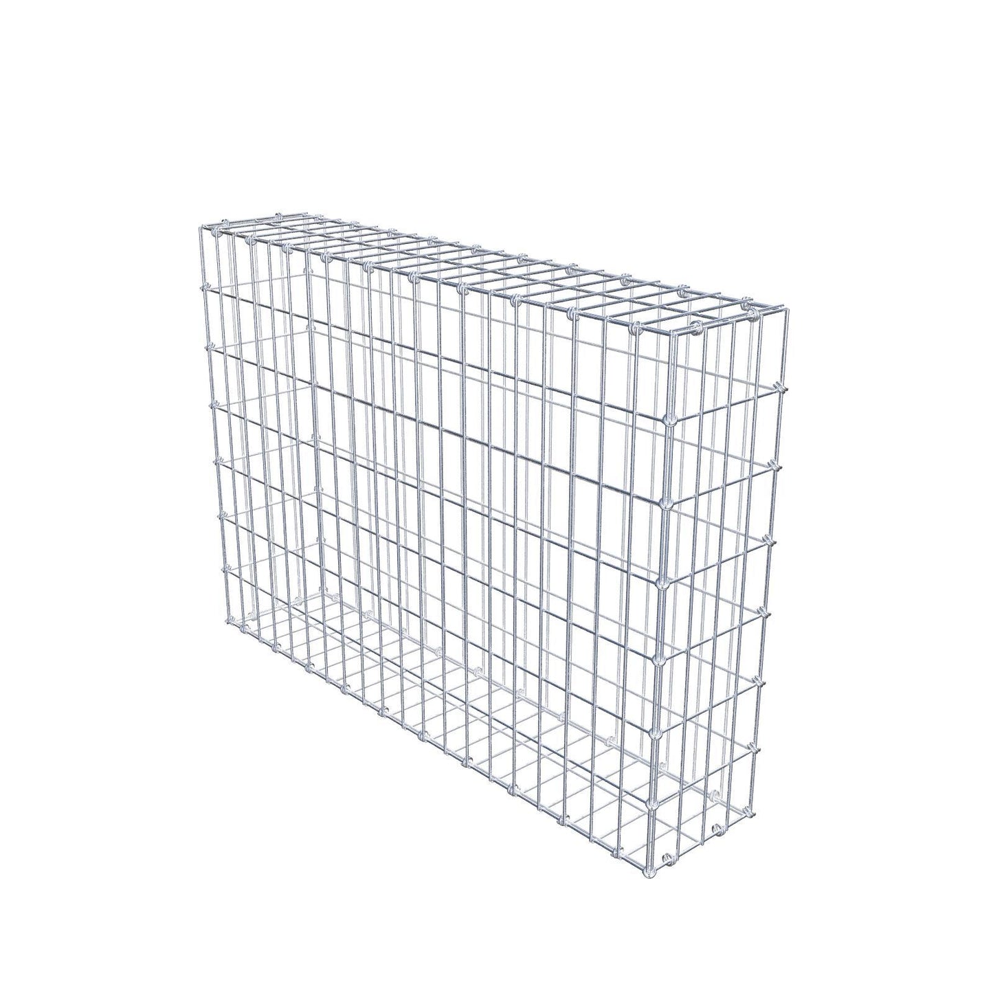 Gabione 100 cm x 70 cm x 20 cm (L x H x T), Maschenweite 5 x 10 cm, Spiralring