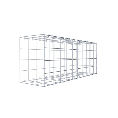Monteret gabion type 2 100 cm x 40 cm x 30 cm (L x H x D), maskestørrelse 10 cm x 10 cm, C-ring