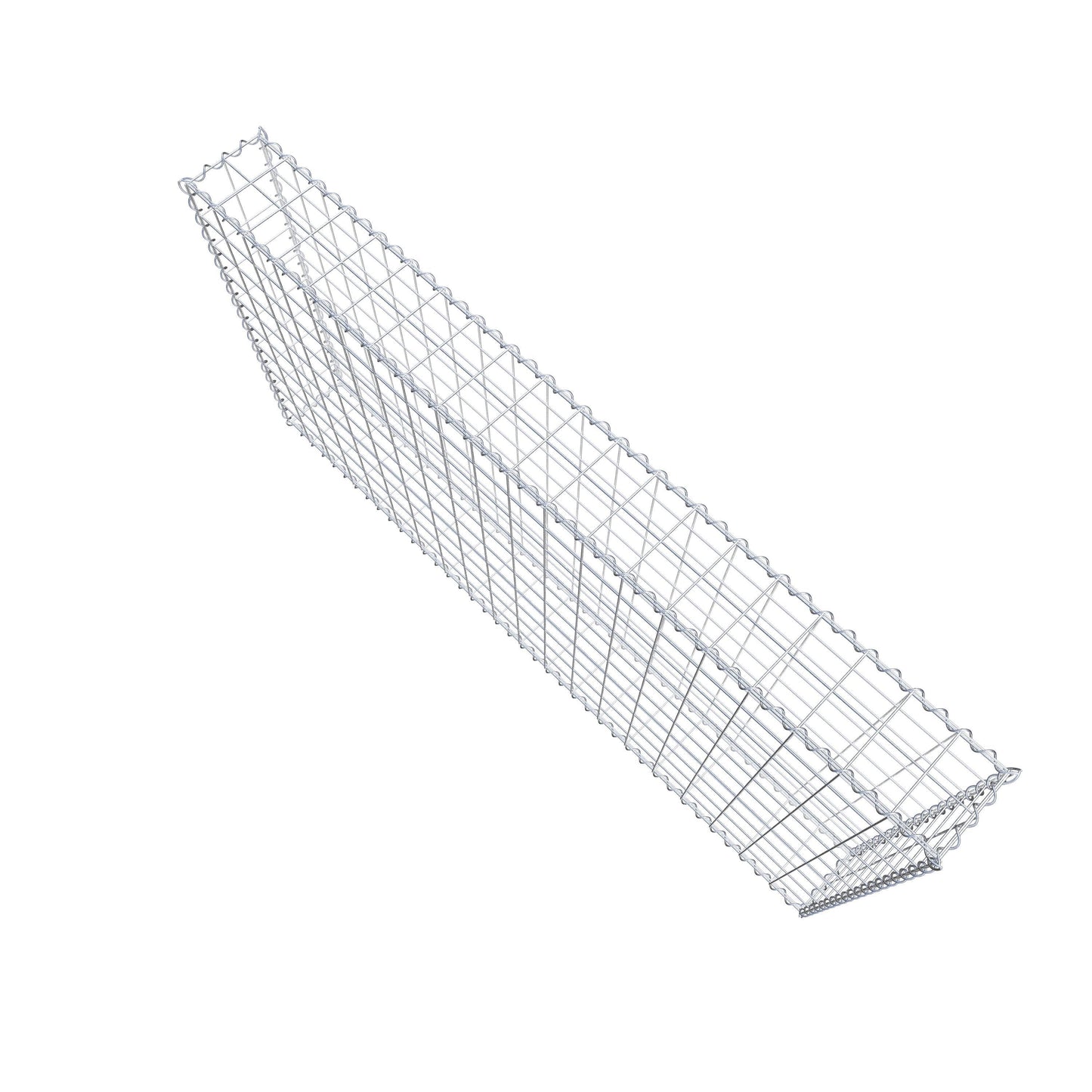 Schanskorf 200 cm x 100 cm x 20 cm (L x H x D), maaswijdte 10 cm x 10 cm, spiraalvormig