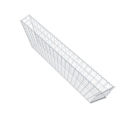 Schanskorf 200 cm x 100 cm x 20 cm (L x H x D), maaswijdte 10 cm x 10 cm, spiraalvormig