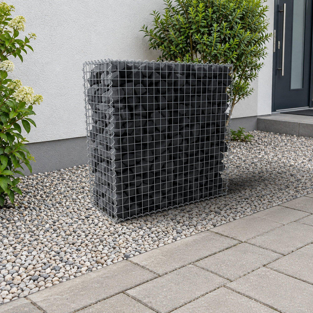 Gabione 100 cm x 100 cm x 40 cm (L x H x T), Maschenweite 5 cm x 5 cm, Spirale