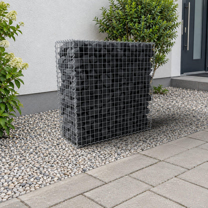 Gabione 100 cm x 100 cm x 40 cm (L x H x T), Maschenweite 5 cm x 5 cm, Spirale