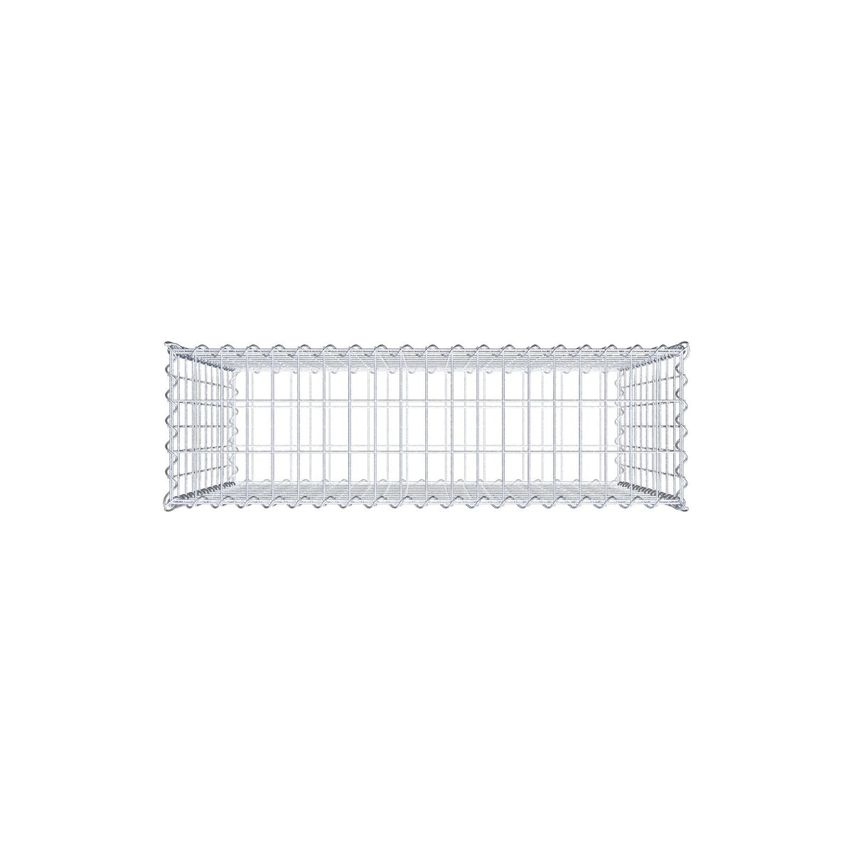 Gabion 100 cm x 100 cm x 30 cm (L x H x D), maskestørrelse 5 cm x 10 cm, spiral