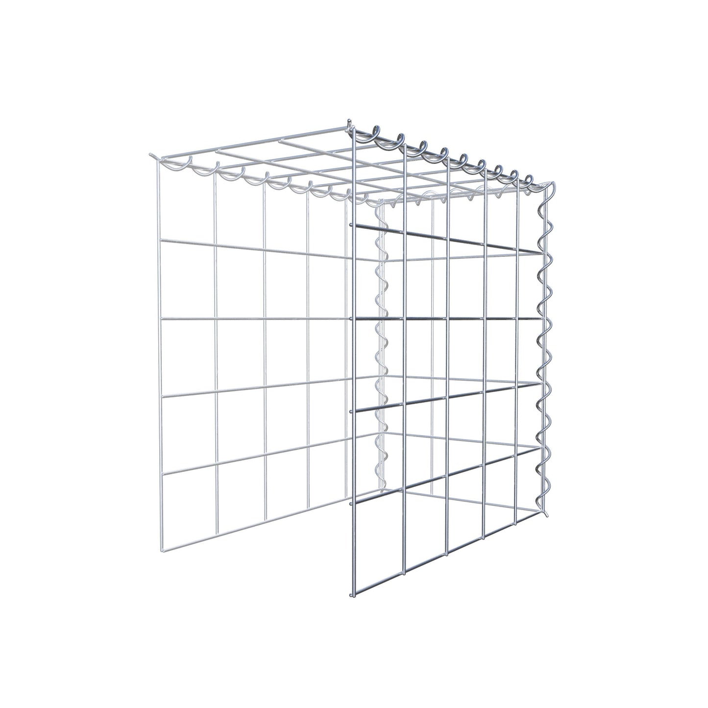 Opvokset gabion type 4 50 cm x 50 cm x 30 cm (L x H x D), maskestørrelse 10 cm x 10 cm, spiral