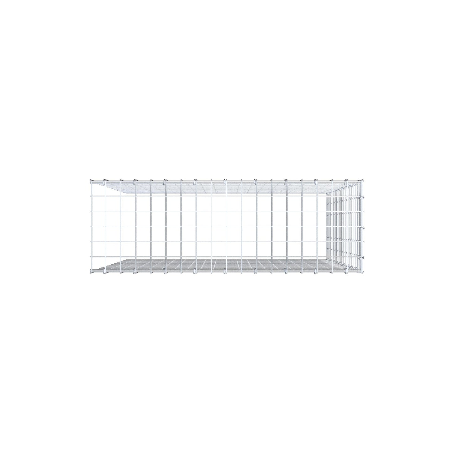 Add-on schanskorf type 4 100 cm x 90 cm x 30 cm (L x H x D), maaswijdte 5 cm x 5 cm, C-ring
