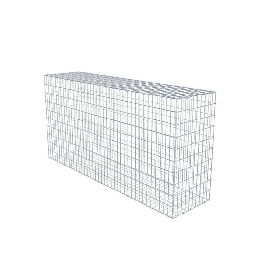 Gabione 200 cm x 100 cm x 50 cm (L x H x T), Maschenweite 5 x 10 cm, Spiralring