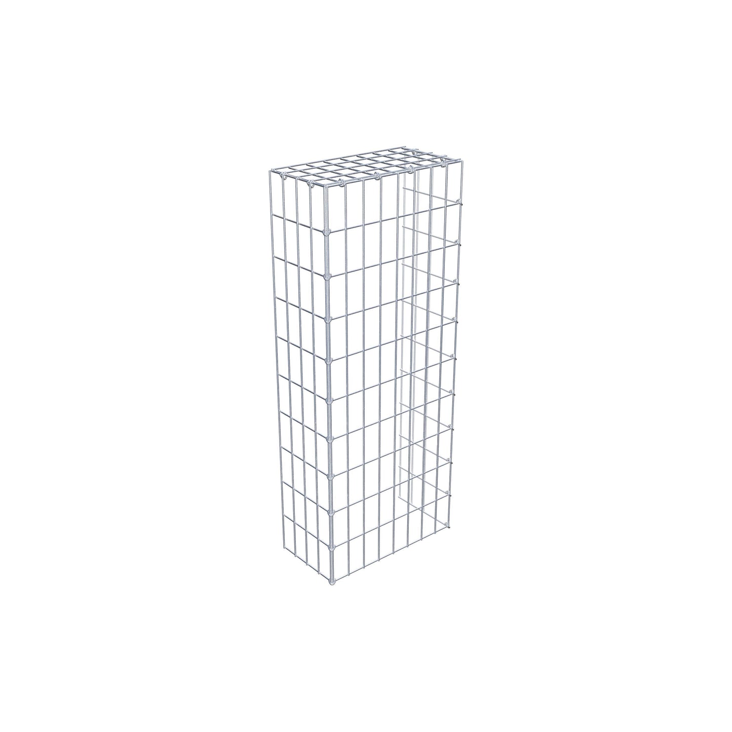Gabião Tipo 4 100 cm x 20 cm x 40 cm (C x A x P), malhagem 5 cm x 10 cm, anel C
