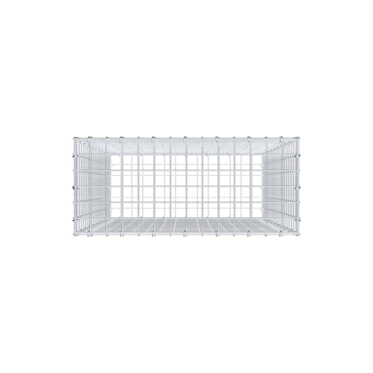 Gabbione 100 cm x 70 cm x 30 cm (L x H x P), maglia 5 cm x 5 cm, anello a C