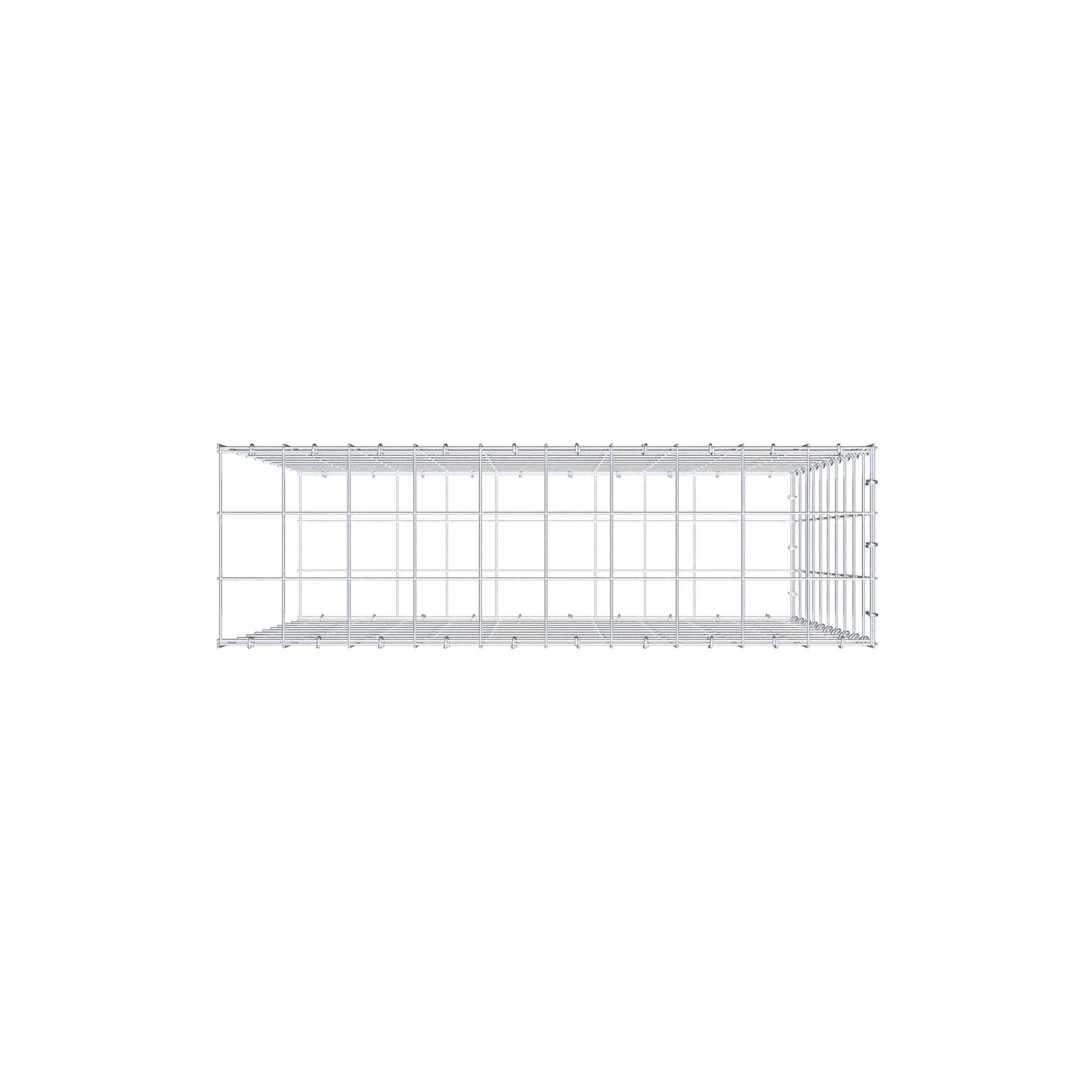 Anbaugabione Typ 2 100 cm x 100 cm x 30 cm (L x H x T), Maschenweite 10 cm x 10 cm, C-Ring