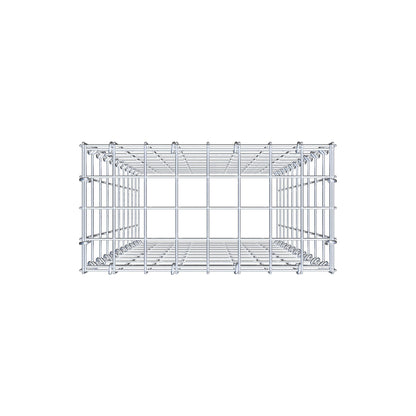 Typ 3 påbyggnadsgabion 100 cm x 40 cm x 20 cm (L x H x D), maskstorlek 5 cm x 10 cm, C-ring