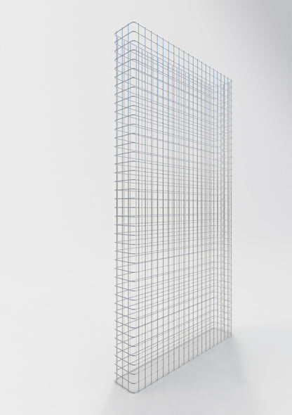 Recinzione in gabbioni lunghezza 107 cm, altezza 200 cm, profondità 17 cm, maglia 5 x 5 cm