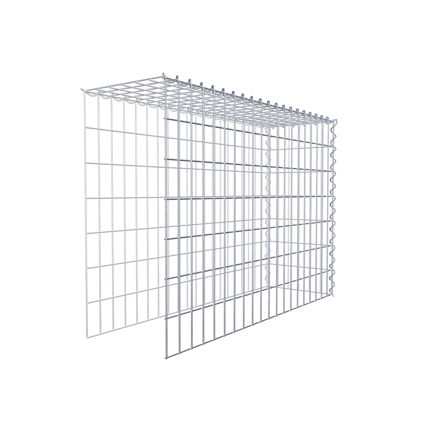 Opvokset gabion type 4 100 cm x 70 cm x 30 cm (L x H x D), maskestørrelse 5 cm x 10 cm, spiral