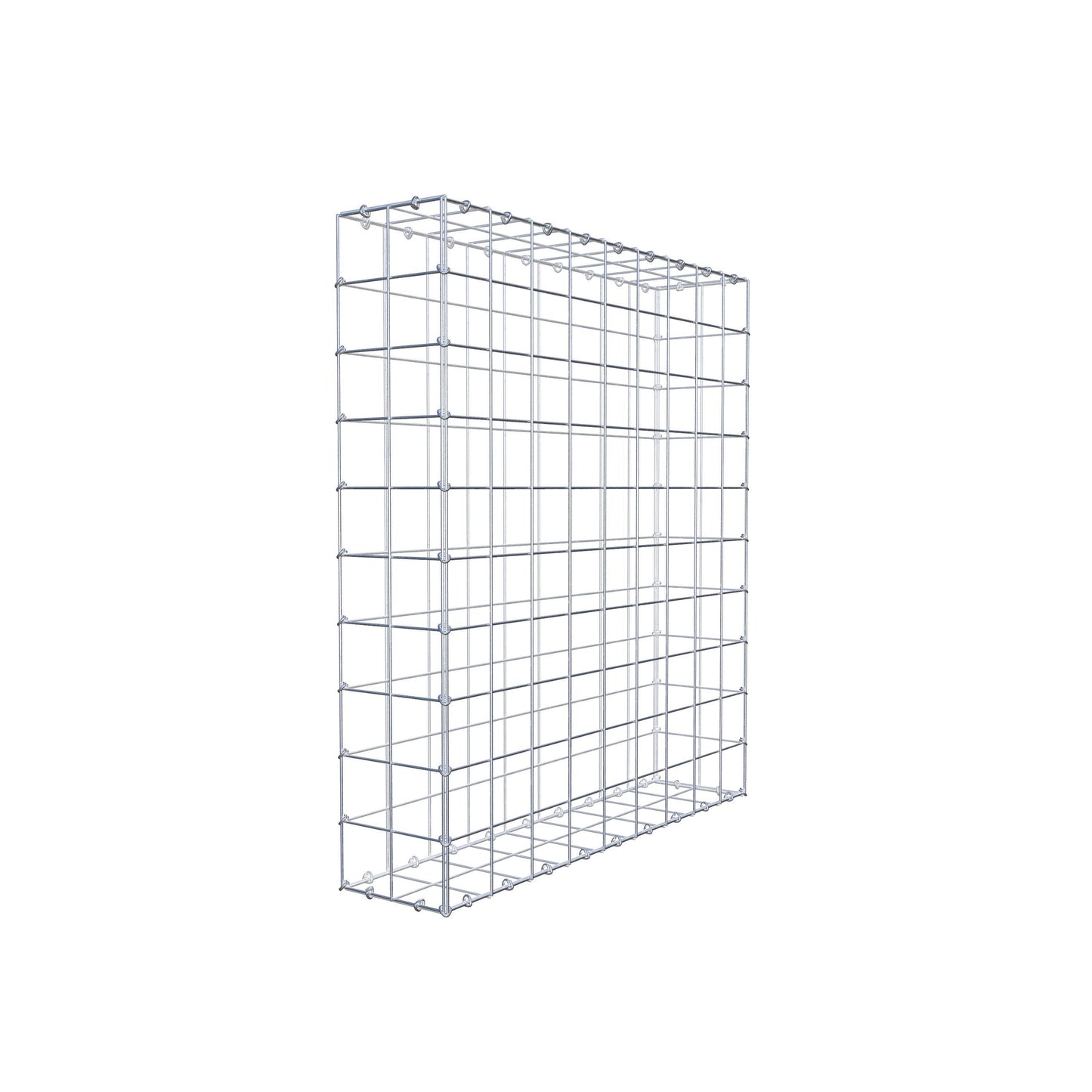 Gabião 100 cm x 90 cm x 20 cm (C x A x P), malhagem 10 cm x 10 cm, anel C