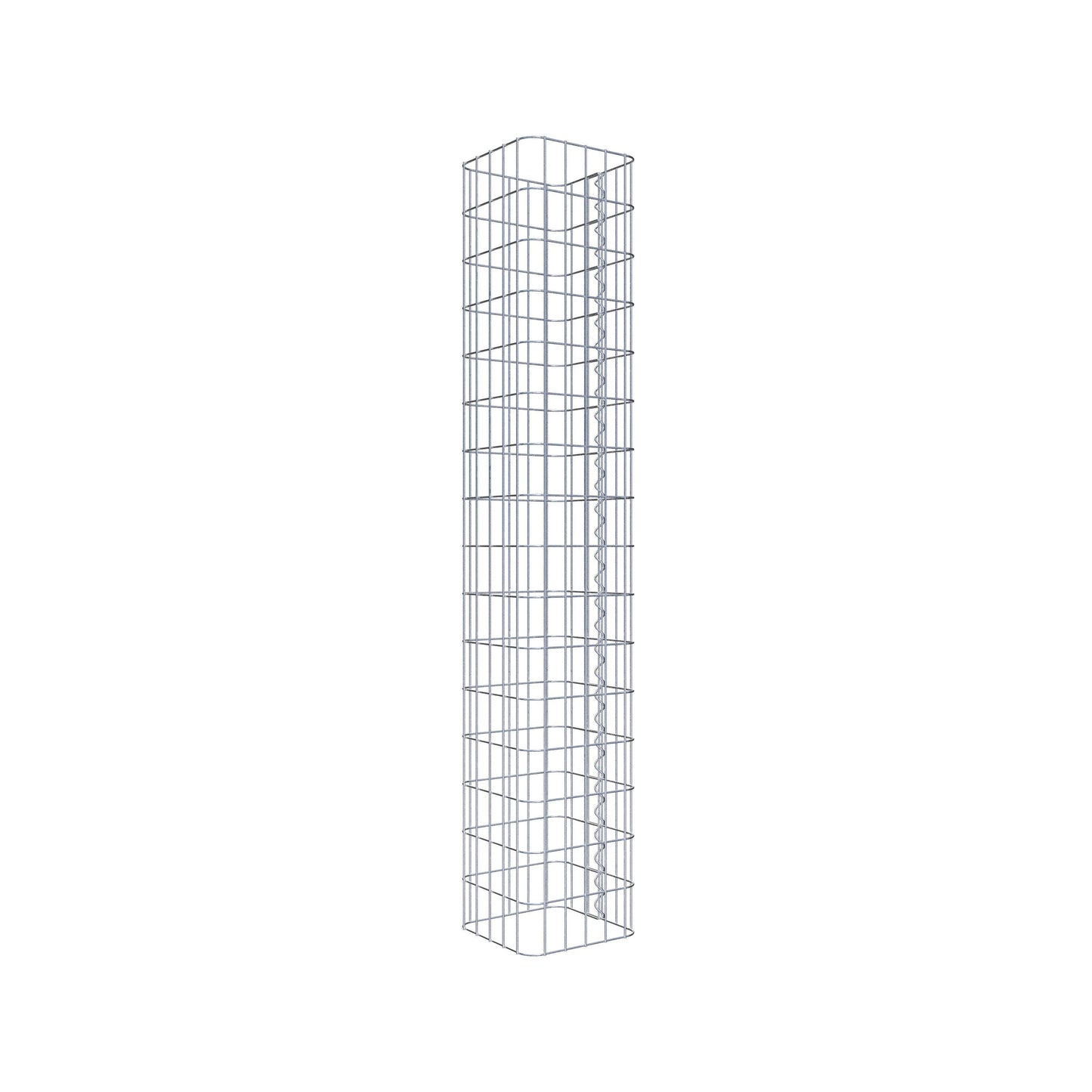 Gabionsøjle firkantet 27 cm x 27 cm, 160 cm højde, MW 5 cm x 10 cm