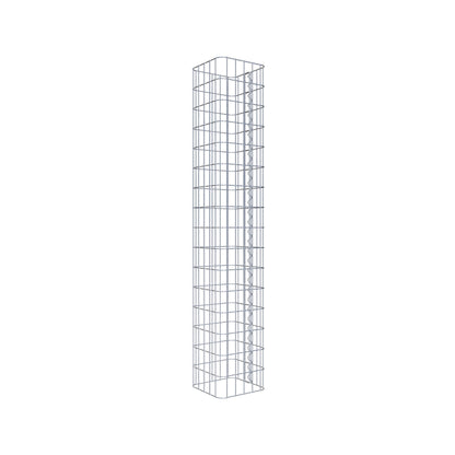 Gabionsøjle firkantet 27 cm x 27 cm, 160 cm højde, MW 5 cm x 10 cm