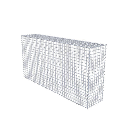 Gabião 200 cm x 100 cm x 40 cm (C x A x P), malhagem 5 cm x 5 cm, espiral