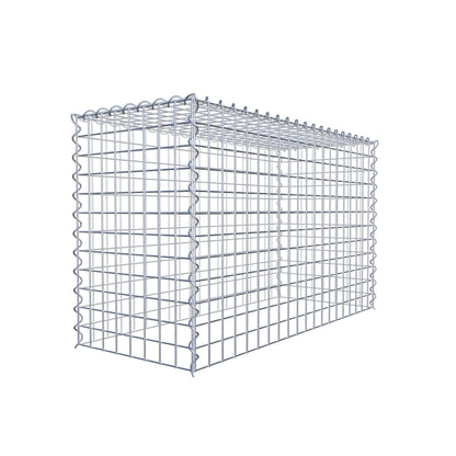 Opvokset gabion type 3 100 cm x 60 cm x 40 cm (L x H x D), maskestørrelse 5 cm x 5 cm, spiral
