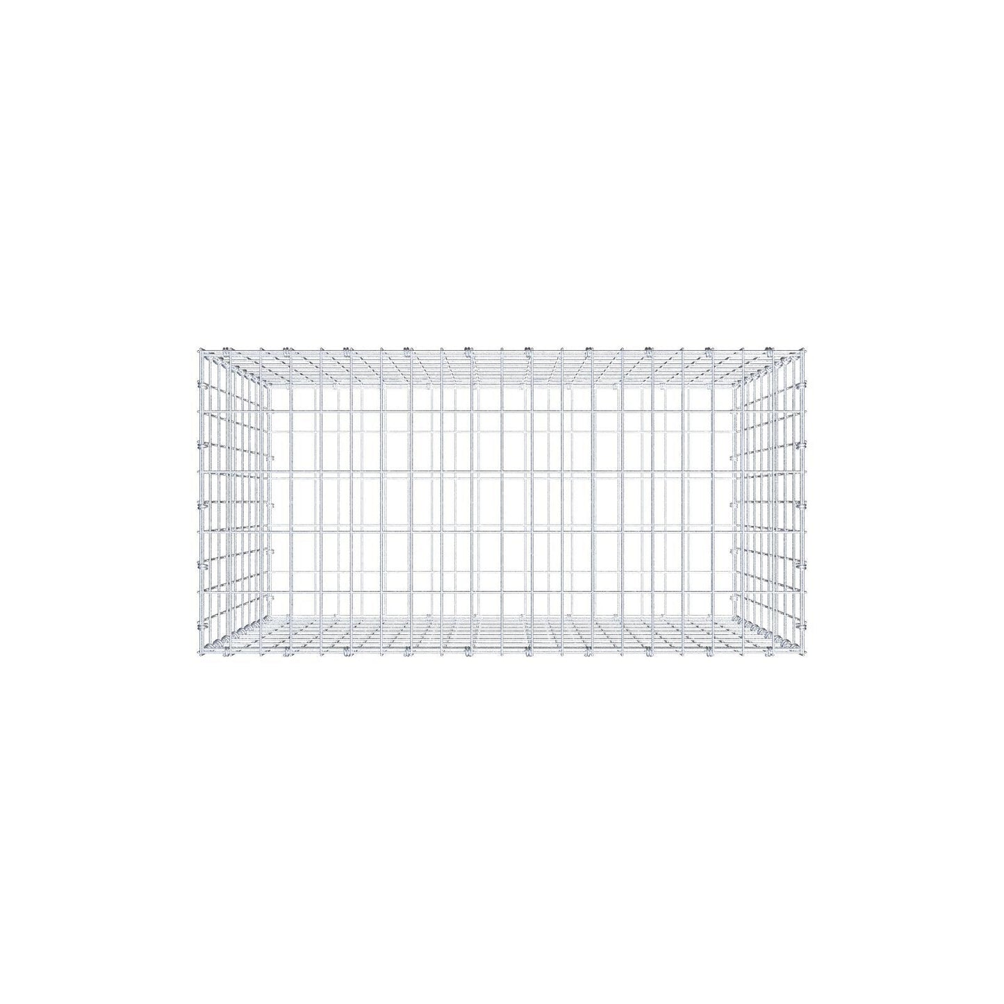 Gabbione 100 cm x 90 cm x 50 cm (L x H x P), maglia 5 x 10 cm, anello a spirale