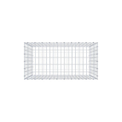 Gabbione 100 cm x 90 cm x 50 cm (L x H x P), maglia 5 x 10 cm, anello a spirale