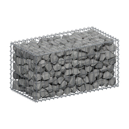 Gabione 100 cm x 50 cm x 50 cm (L x H x T), Maschenweite 5 cm x 10 cm, Spirale