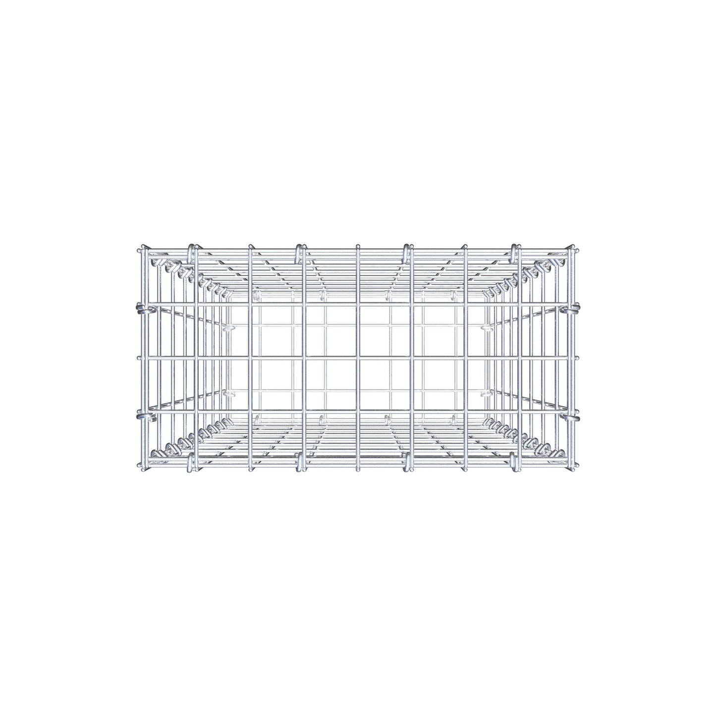 Gabbione 80 cm x 40 cm x 20 cm (L x H x P), maglia 5 cm x 10 cm, anello a C