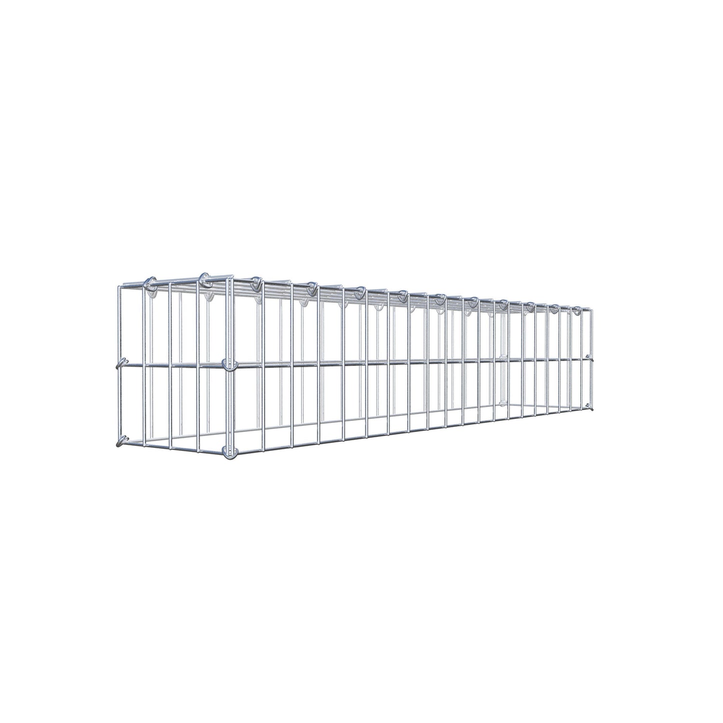 Gabião Tipo 3 100 cm x 20 cm x 20 cm (C x A x P), malhagem 5 cm x 10 cm, anel C
