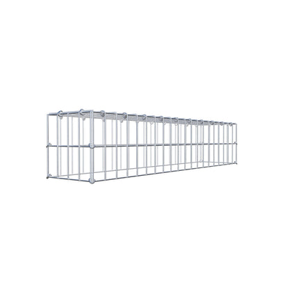 Gabião Tipo 3 100 cm x 20 cm x 20 cm (C x A x P), malhagem 5 cm x 10 cm, anel C