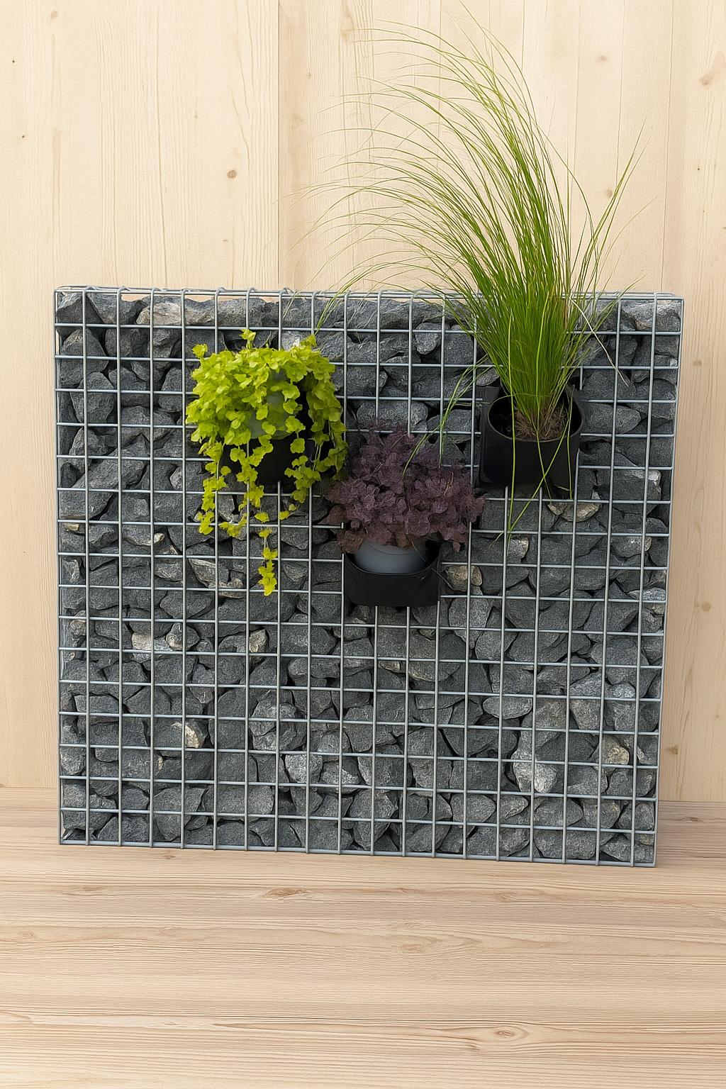 Vaso suspenso de gabião para flores e plantas 15 cm x 15 cm x 15 cm (C x A x P)