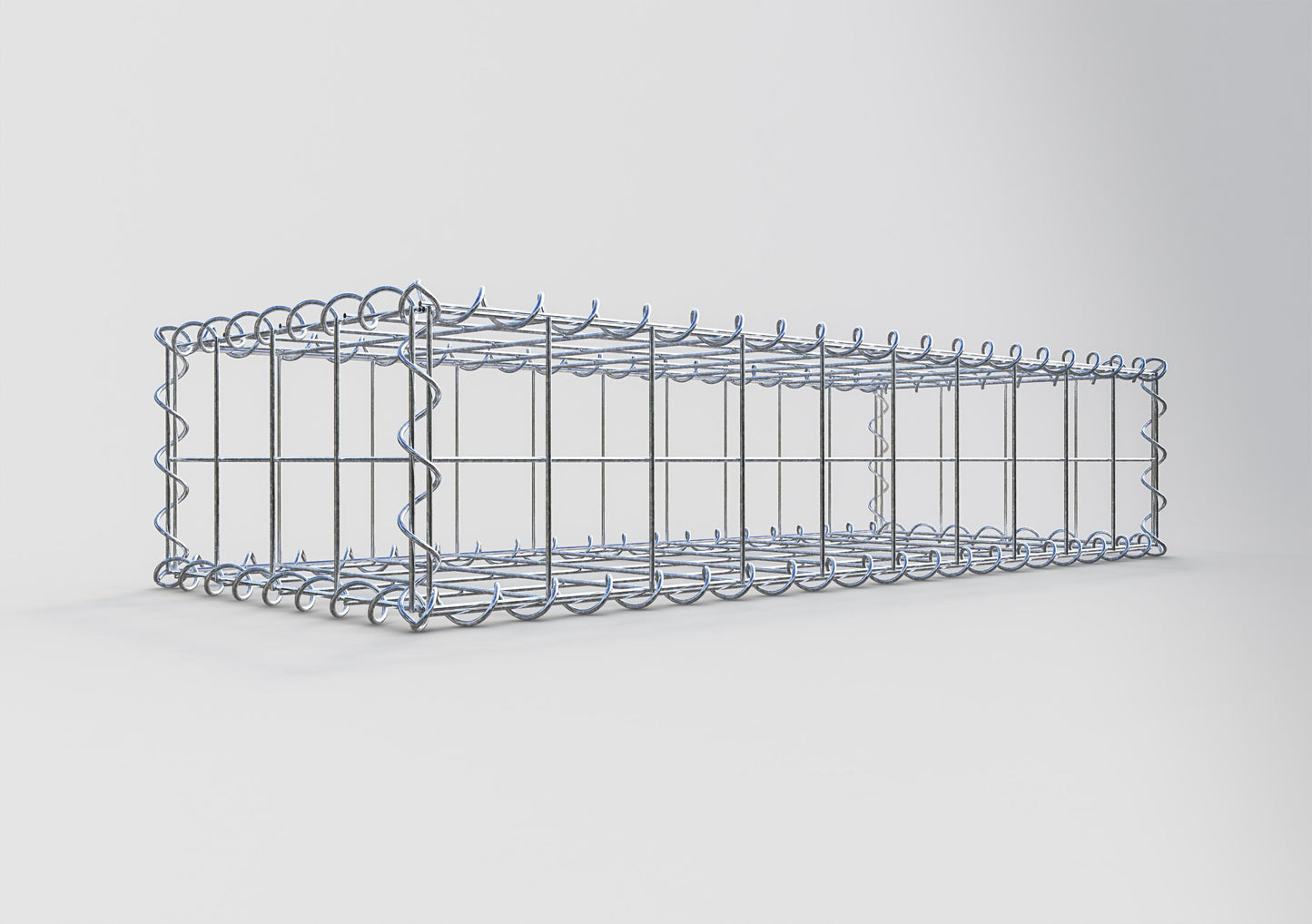 Gabion 100 cm x 20 cm x 40 cm (L x H x P), mailles 10 cm x 10 cm, spirale