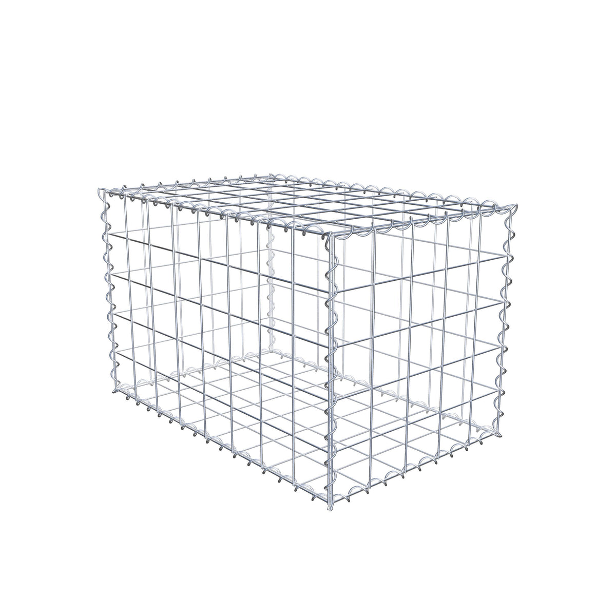 Schanskorf 80 cm x 50 cm x 50 cm (L x H x D), maaswijdte 10 cm x 10 cm, spiraal