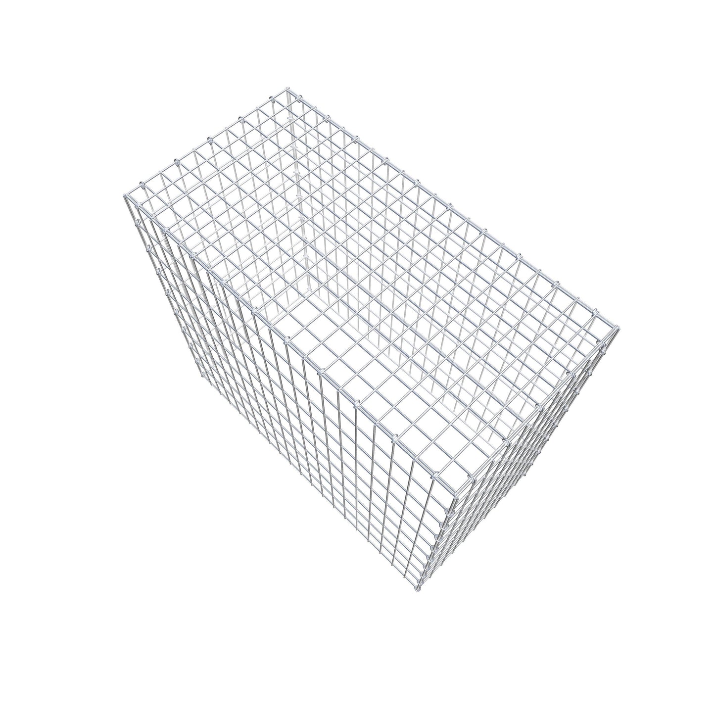 Gabbione aggiuntivo di tipo 3 100 cm x 90 cm x 50 cm (L x H x P), maglia 5 cm x 10 cm, anello a C