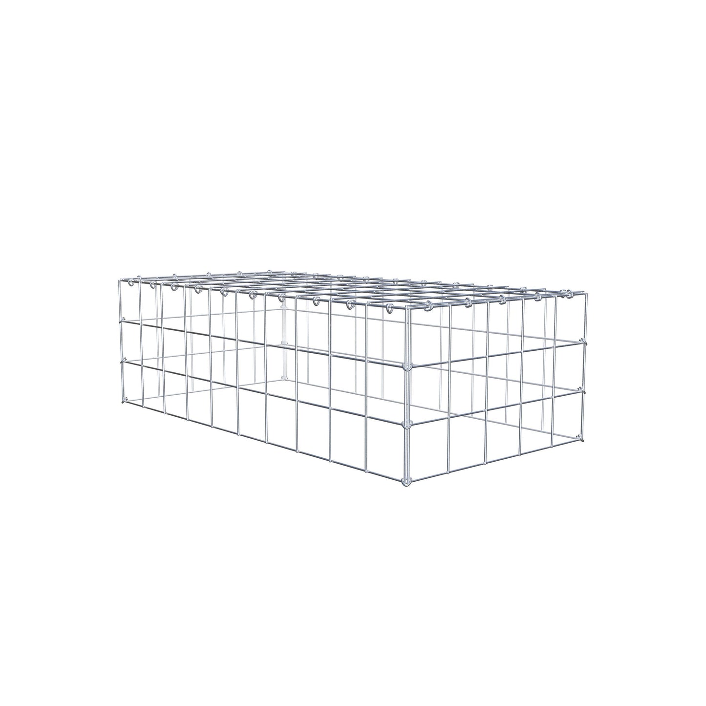 Type 3 oplegkorf 100 cm x 30 cm x 50 cm (L x H x D), maaswijdte 10 cm x 10 cm, C-ring