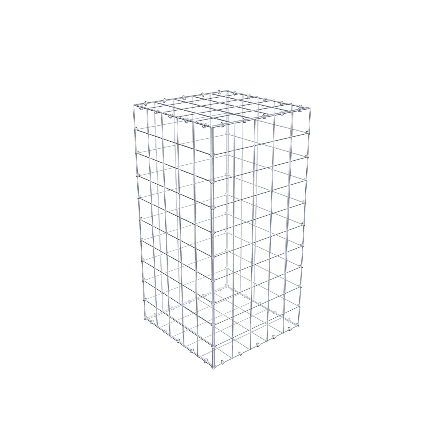 Gabião 100 cm x 50 cm x 50 cm (C x A x P), malhagem 10 cm x 10 cm, anel C