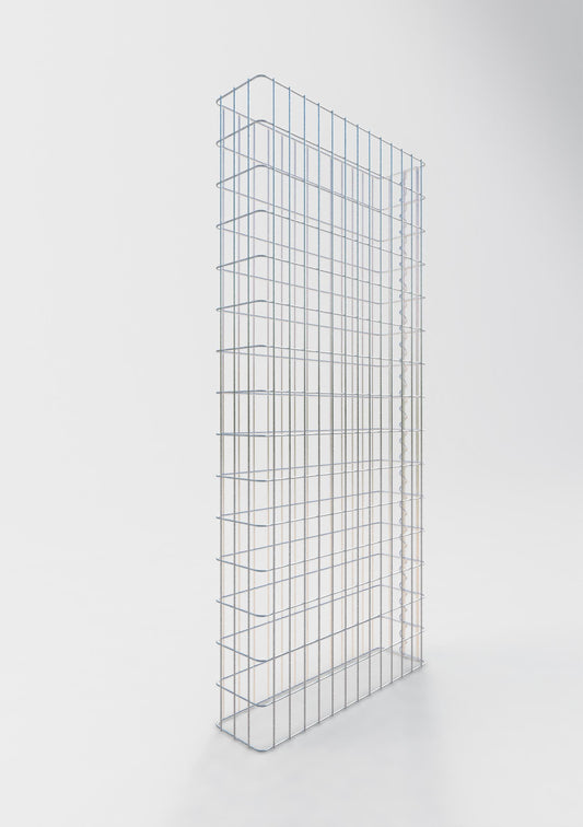 Gabion fence length 67 cm, height 180 cm, depth 17 cm, mesh size 5 x 10 cm