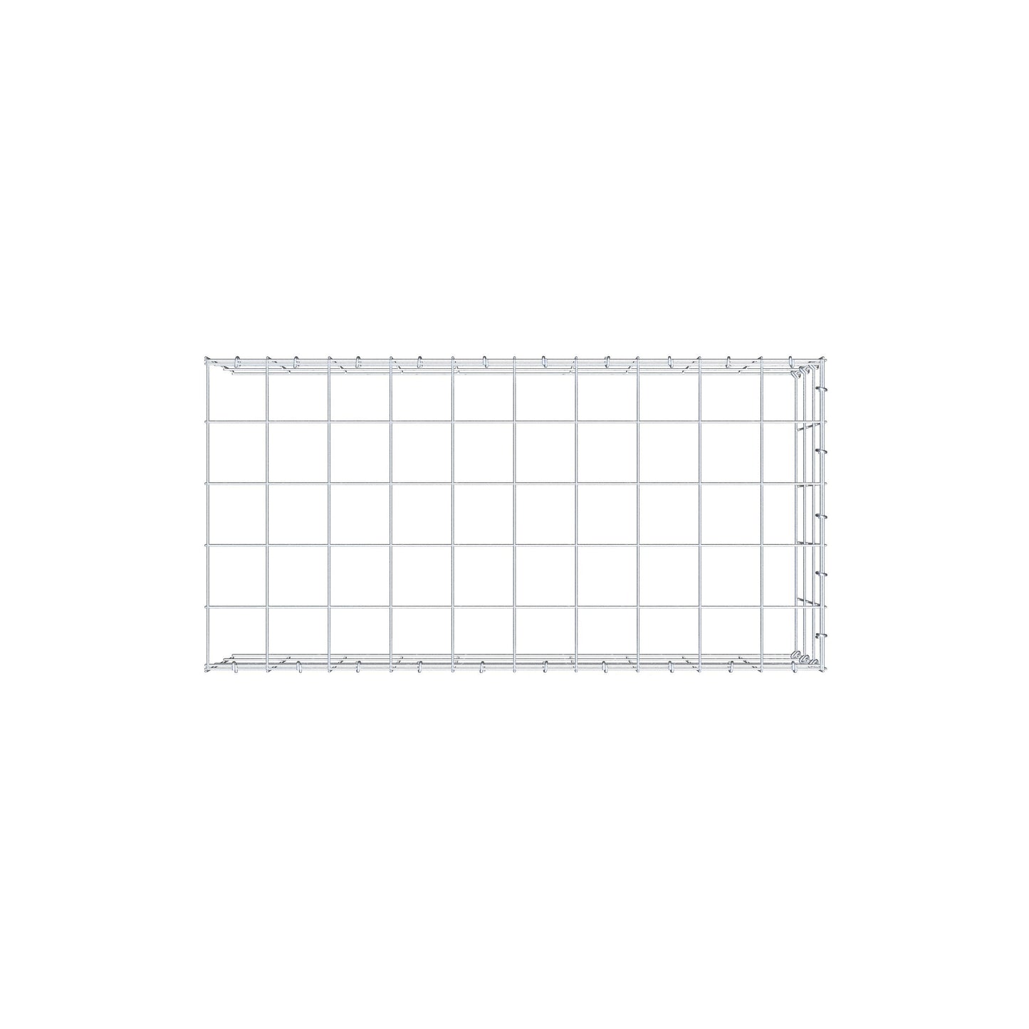 Fourche rapportée type 4 100 cm x 30 cm x 50 cm (L x H x P), mailles 10 cm x 10 cm, anneau C