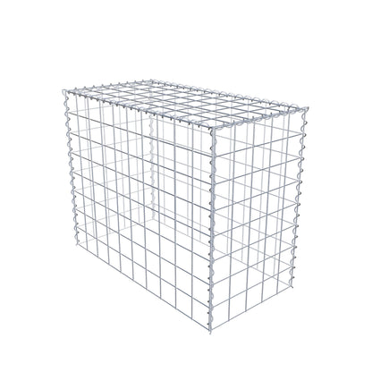 Opvokset gabion type 3 100 cm x 80 cm x 50 cm (L x H x D), maskestørrelse 10 cm x 10 cm, spiral