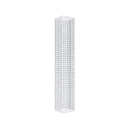 Colonne de gabion carrée 37 cm x 37 cm, 230 cm de hauteur, MW 5 cm x 5 cm