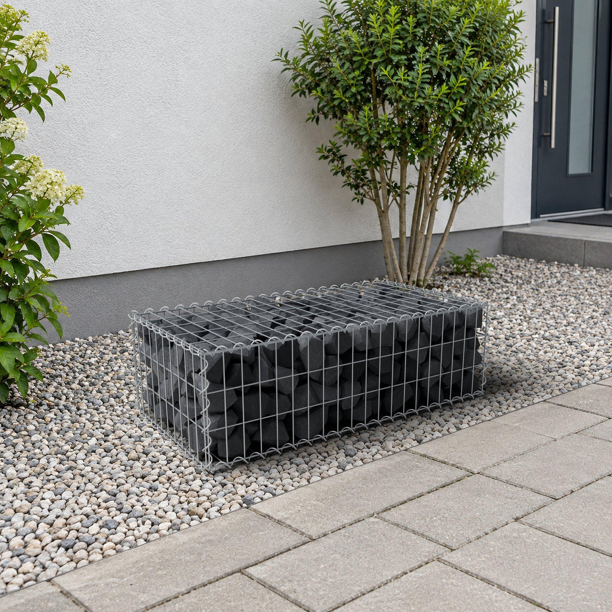 Gabbione 100 cm x 30 cm x 50 cm (L x H x P), maglia 5 cm x 10 cm, spirale