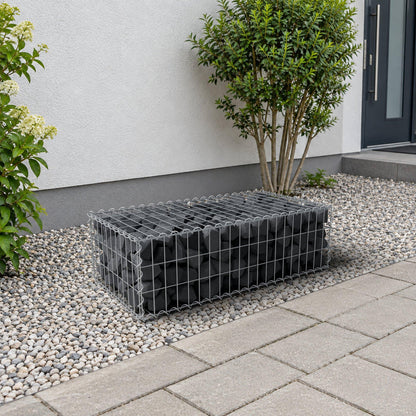 Gabbione 100 cm x 30 cm x 50 cm (L x H x P), maglia 5 cm x 10 cm, spirale