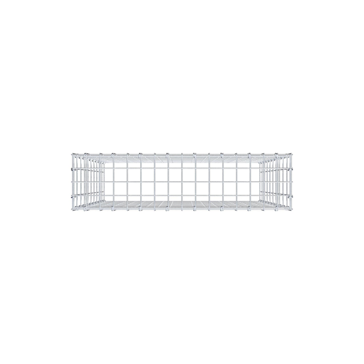 Gavión complementario de tipo 3 100 cm x 80 cm x 20 cm (largo x alto x fondo), malla 5 cm x 10 cm, anillo en C