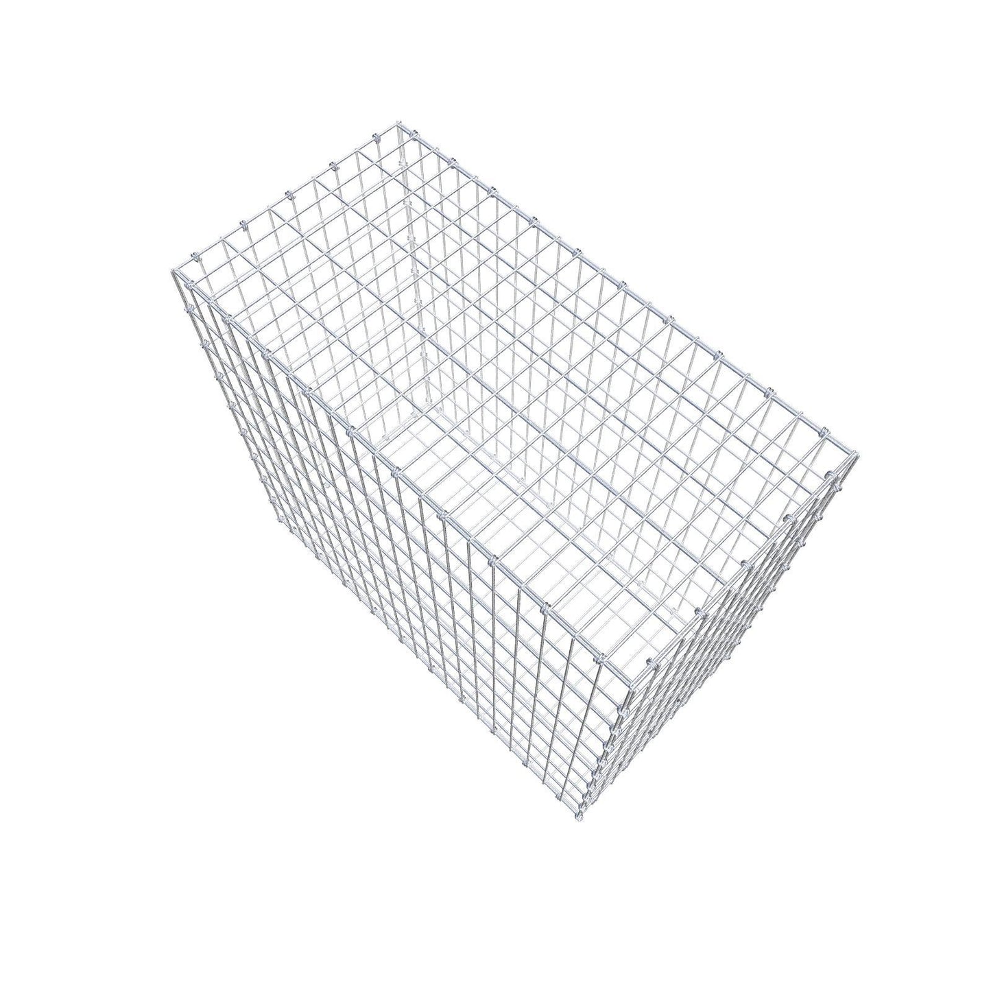 Gabbione 100 cm x 90 cm x 50 cm (L x H x P), maglia 5 x 10 cm, anello a spirale