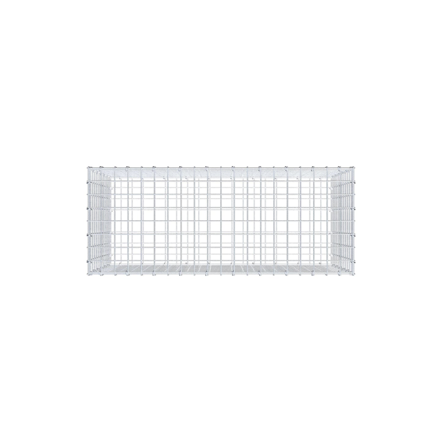 Gabbione 100 cm x 60 cm x 40 cm (L x H x P), maglia 5 cm x 5 cm, anello a C