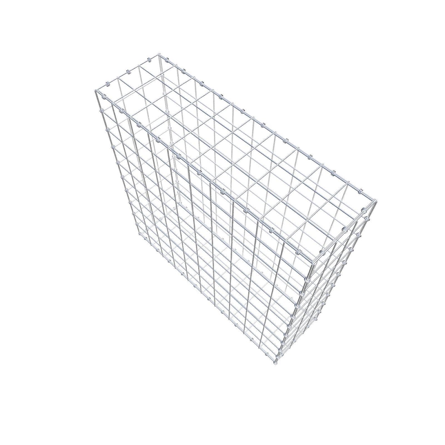 Gabione 100 cm x 100 cm x 30 cm (L x H x T), Maschenweite 10 x 10 cm, Spiralring