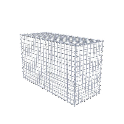 Gabione 100 cm x 60 cm x 40 cm (L x H x T), Maschenweite 5 cm x 5 cm, Spirale