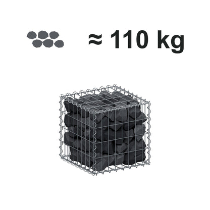 Gabion 40 cm x 40 cm x 40 cm (L x H x D), mesh size 5 cm x 10 cm, spiral