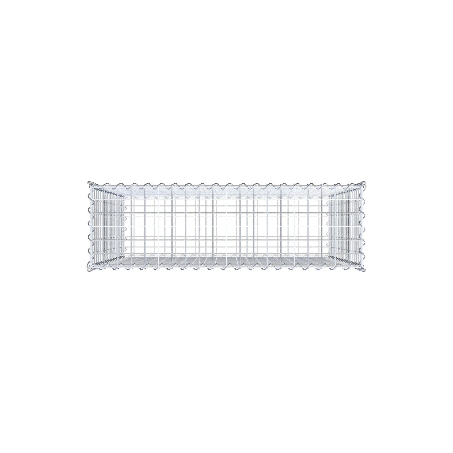 Gabione 100 cm x 100 cm x 30 cm (L x H x T), Maschenweite 5 cm x 5 cm, Spirale
