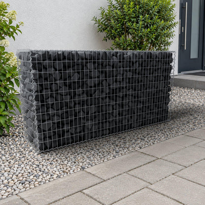 Gabbione 200 cm x 100 cm x 50 cm (L x H x P), maglia 5 cm x 10 cm, spirale