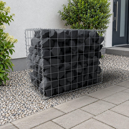 Gabion 100 cm x 80 cm x 50 cm (L x H x D), maskstorlek 10 cm x 10 cm, spiral