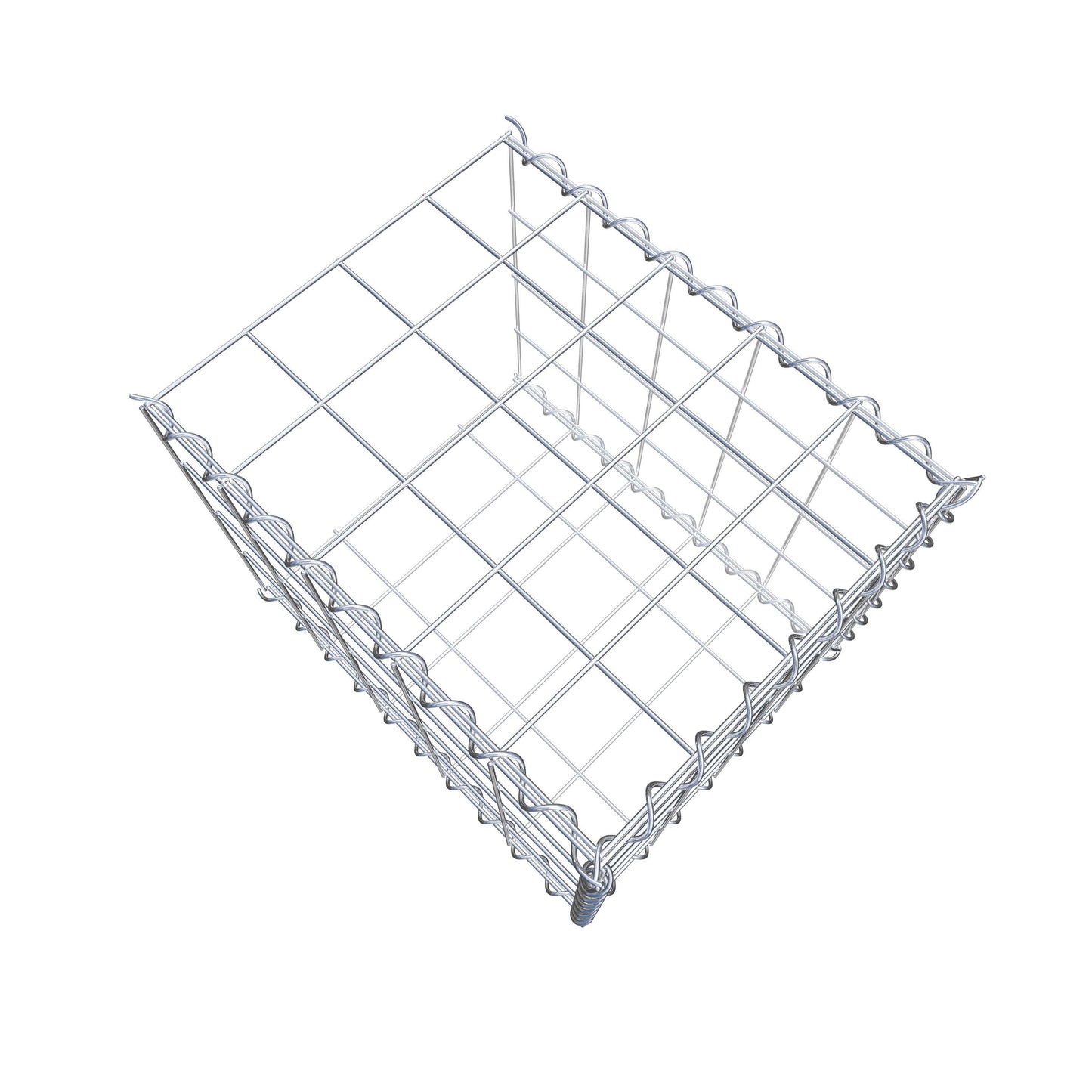 Gabião tipo 2 50 cm x 40 cm x 40 cm (C x A x P), malhagem 10 cm x 10 cm, espiral