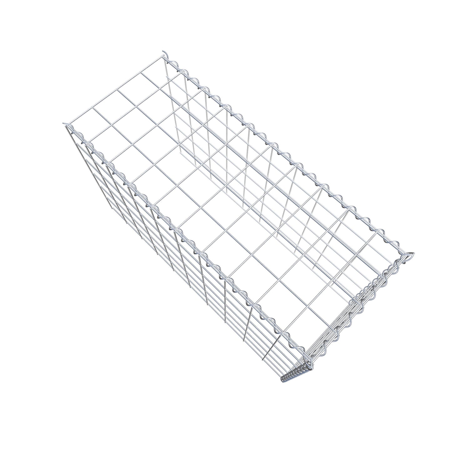 Gabion rapporté type 4 100 cm x 60 cm x 40 cm (L x H x P), mailles 10 cm x 10 cm, spirale